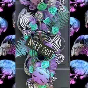 Halloween Wreath, Skeleton Wreath